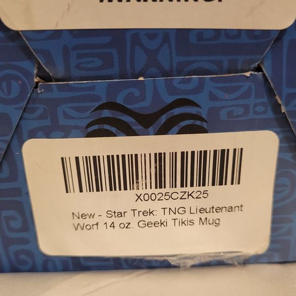 Geeki Tiki BeeLine Star Trek The Next Generation Lt. Worf Ceramic Tiki Mug New - Picture 6 of 7